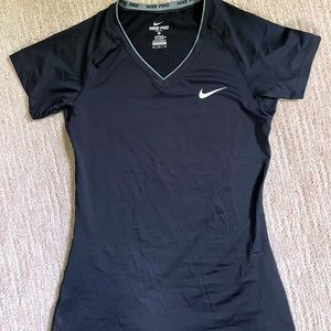 Nike, workout top, black, medium